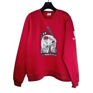 NWOT SHOHEI OHTANI KLOANZ 2018 Rookie of the Year Mens Red Graphic Sweatshirt XL